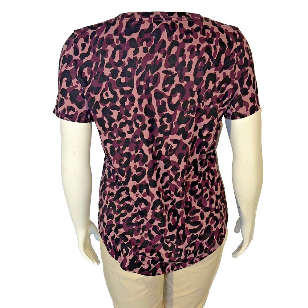 PINK Victoria's Secret Tee Shirt Womens Size L Abstract Cheetah Camo Print - Picture 5 of 11